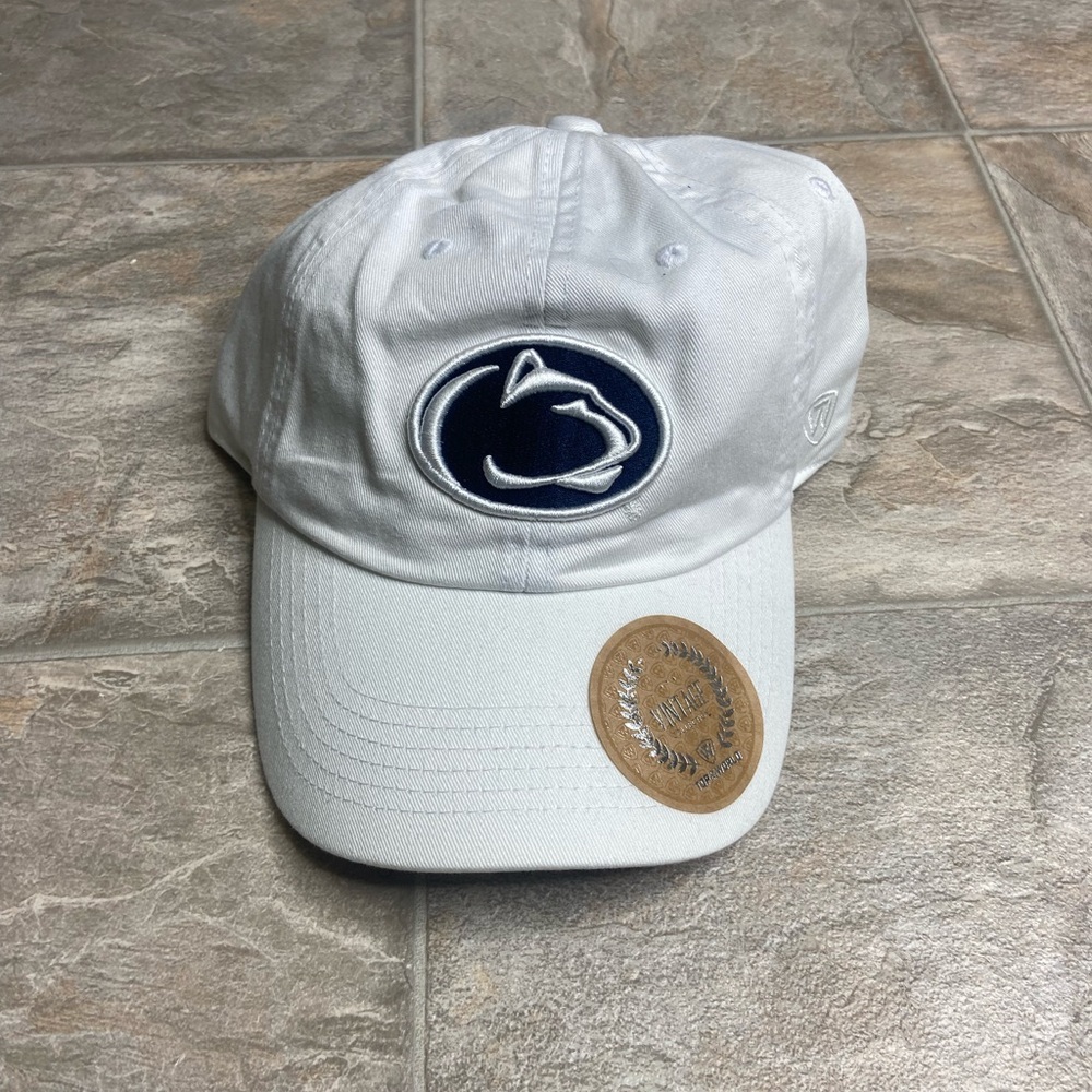 Penn State University College Vault Dad Hat Mens Size Adjustable White NCAA